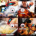 Alpha Grillers Meat Thermometer Digital - Instant Read Food Thermometer for Cooking and Grilling Stocking Stuffers for Men Gifts for Men