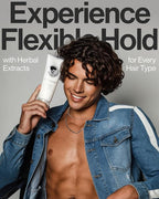 Avenue Man Curl Defining Cream - Improved Formula - Natural & Flexible Hold with Herbal Extracts for All Hair Types - Paraben Free & Sulfate Free