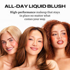 Sacheu Cheek STAY-N Liquid Blush for Cheeks — High Pigment, Buildable, Lightweight Cream Blush for Dewy & Radiant Flushed Cheeks — Long-lasting & Cruelty Free, I'm Guilty