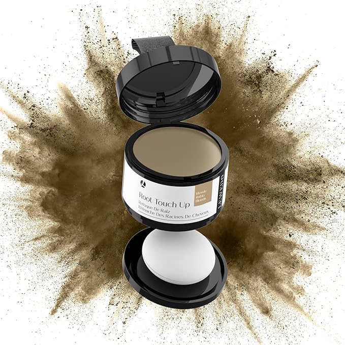 Hairline Powder 24H Stain-Proof, Root Touch Up Hair Color for Gray Coverage,Bald Spot Concealing Hair Shadow Powder for Women & Men,Natural-Looking (Blonde)