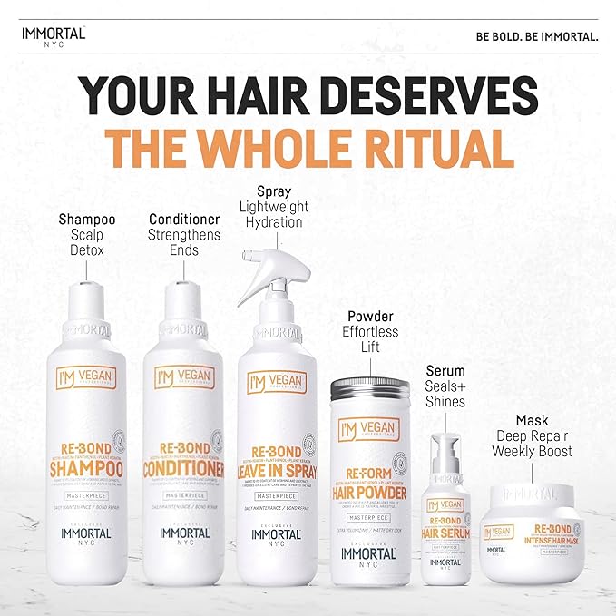 Immortal NYC Re-Form Original Pomade – Medium Shine & Strong Hold - Men's Water-Based Hair Balm - Vegan Styling Cream with Biotin, Keratin & Panthenol for All Hair Types (150 mL, Reform Matte)