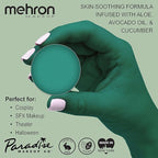 Mehron Makeup Paradise Makeup AQ Refill Size | Stage & Screen Performance, Face & Body Painting, Beauty, Cosplay, and Halloween | Water Activated Face Paint, Body Paint .25 oz (7 ml) (Deep Sea)