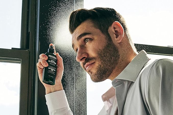 Brickell Men's Texturizing Sea Salt Spray for Men, Natural & Organic, Alcohol-Free, Lifts and Texturizes Hair for a Beach or Surfer Hair Style, 6 Ounce