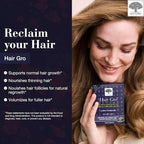 NEW NORDIC Hair GRO, Hair Growth Supplement, Biotin & Palm Fruit Extract Tocotrienols for Natural Regrowth, 60 Count (Pack of 1)