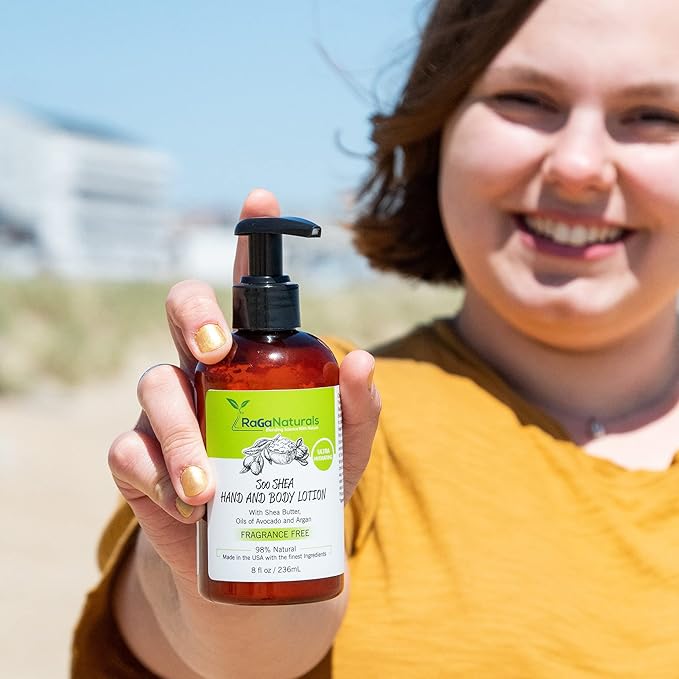 RaGaNaturals Fragrance Free and Tropical Bliss Body Lotion, Body Lotion for Women, Men, Babies and Kids - 8fl oz