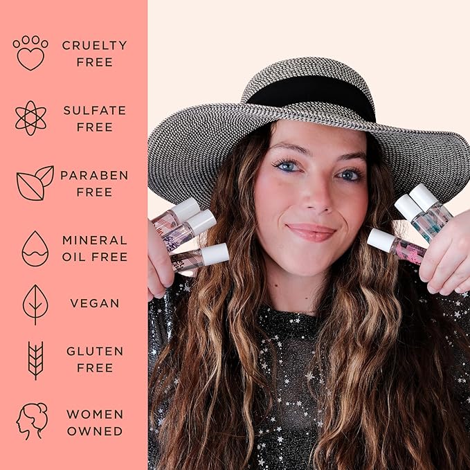 Honestly Margo Roller Girl Roll-On Lip Gloss (Vanilla Crystal, 2 Pack) – Lip Gloss for Women with Hydrating Vitamin E & Moisturizing Shine, Refreshingly Lightweight Your Lip Stain, Non Stick Gloss