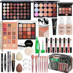 All in One Makeup Kit for Women Full Kit,Makeup Set for Women, Includes Eyeshadow Palette/Foundation/Lipstick/Eyeliner/Mascara/makeup Brush,Makeup Gift Set for Christmas & Birthday&Holiday&Everyday.