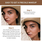 2 Pcs Freckle Pen Set, Natural Lifelike Fake Freckles Makeup Pen Magic Brown Color Freckles Makeup Tool Long-Lasting Waterproof Dot Spot Pen for Effortless Sunkissed Makeup (Dark Brown)