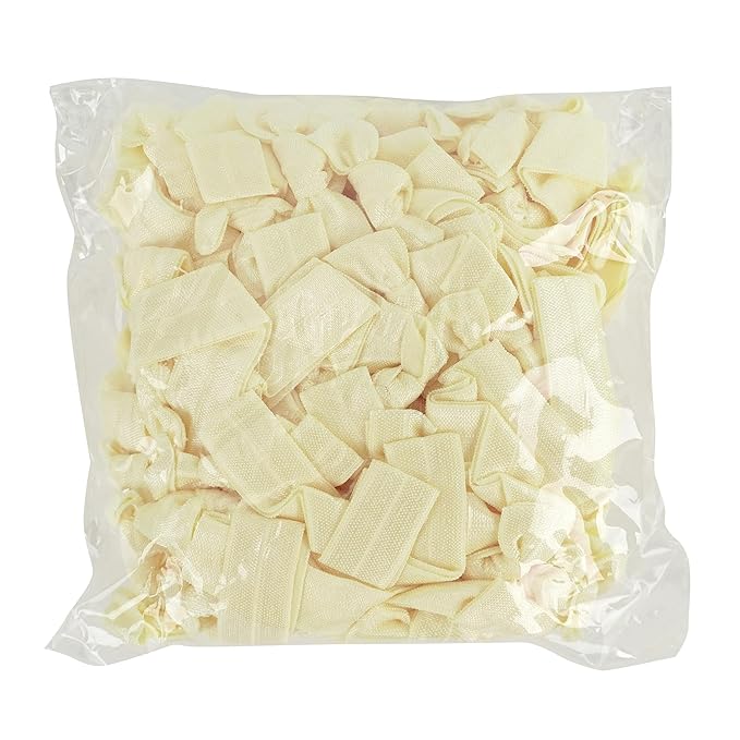 MEEDEE 100 Pack Beige Color Hair Ties For Women No Crease Soft Elastic Ribbon No Damage Beige Hair Ties Knotted Ouchless Hair Ribbon Yoga Hair Ribbons Elastic Bracelets