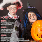 6Pcs Face Makeup Patches, Glitter Freckles Face Tattoo for Teenagers & Young Women, Sparkle Freckles Makeup Patches, Waterproof Face Glitter Freckles for Christmas (6PcsC Halloween)