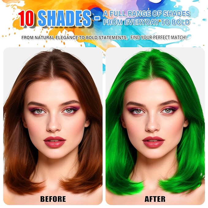 Green Hair Spray, Temporary Hair Color Spray for Kids Women Men,Washable Temporary Hair Color Wax Dye, Hair Coloring Natural Hair Strong Style Gel Cream for Party,Halloween,Cosplay(Green 4.06oz)