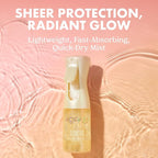 Kopari Golden Sunglaze Sheer Body Mist Sunscreen SPF 50, Infused with Shimmering Body Oil, Hydrating Mist, Hydrates, Brightens, Gives Skin a Glowy Finish, Lightweight, Fast-Absorbing.