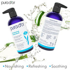PURA D'OR 16 Oz Awakening Body Wash with Aloe Vera, Chamomile, Lavender, Tea Tree and Natural Nutrients - pH Balanced for Moisturized Soft, Fresh-Feeling Skin, All Skin Types, Men & Women