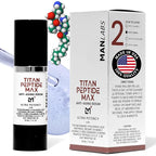 Titan MAX Anti-Aging Peptides Serum for Face – Ultra Potency Mens Peptide Serum Moisturizer – Mens Skin Care – Men, Dark Spots, Wrinkles, Fine Lines – Peptides, 10% Niacinamide, HA –Unscented