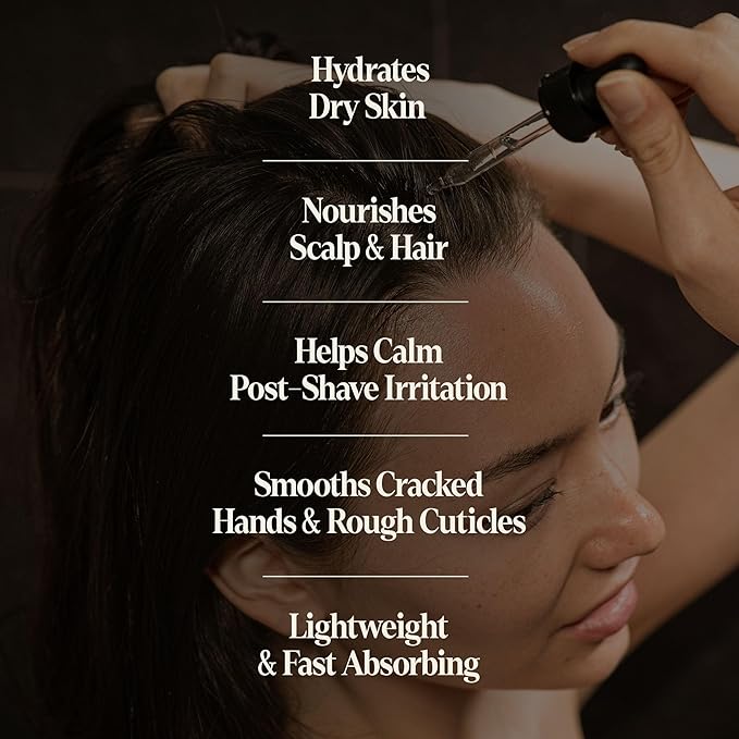 Black Wolf 100% Pure Argan Oil - Moisturizing & Rejuvenating Cold-Pressed Argan Oil for Hair, Face & Skin - Hydrating, Non-Greasy & Lightweight - Suitable for All Hair Types - 1 Fl Oz