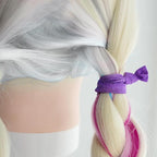 MEEDEE 100 Pack Purple Hair Ties For Women Purple No Crease Hair Ties No Damage Pony Tails Hair Ribbon Ouchless Elastic Knotted Hair Ribbon Yoga Hair Ribbons Elastic Bracelets