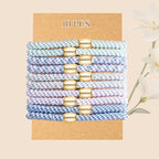 Hair Ties No Damage - 10PCS Ponytail Holders - Elastic Hair Ties for Thick Hair - Braided Hair Bands for Women Girls's Hair - Blue Sky