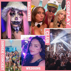 Body Glitter Face Glitter Gel: Singer Concerts Disco Festival Rave Accessories Face Glitter Makeup 150ml Chunky Sequins Mermaid Face Body Hair Glitter Gel (2pc Mardi gras)