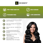 HERBBY Hair Color Shampoo for Gray Hair Coverage&Color Transform with 9 Herbal Extracts –Long Lasting(6-8 Weeks),Shiny,Evenly Colored,Instant Hair Dye Shampoo&Conditioner,500 Ml (NATURAL BLACK COLOR)