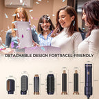 6 in ONE Blow Dryer Brush,Air Curling Iron Round Brush Blow Dryer 800W,Ionic Hair Dryer Brush for Women, Hot Air Brush Hair Styling Tools 100-120V