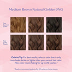 eSalon Permanent Hair Color & Hair Dye Complete Kit - Medium Brown Natural Golden - Personal Colorist Kit for Up To 100% Gray Coverage for All Hair Types - Professional-Grade Ammonia-Free Hair Dye