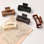 Hair Clip, 3.5 Inch Medium Hair Claw Clips 6 Pack for Women and Girls - Amber Hair Accessories