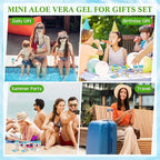 12 Pcs Mini Aloe Vera Gel Travel Size Bulk for Summer Vacation Party 1oz After Sun Aloe Vera Gel Sunburn Relief Hydrating Face Body Moisturizer Cream for Gifts Summer Party Supplies