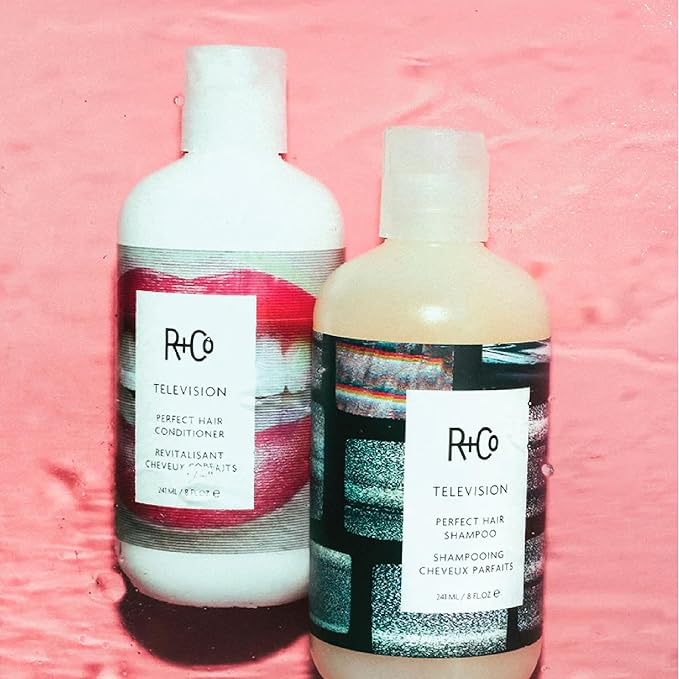 R+Co Television Perfect Shampoo + Conditioner Travel Set | Smooths, Adds Shine & Volume | Vegan & Cruelty-Free | 2oz (Pack of 2)