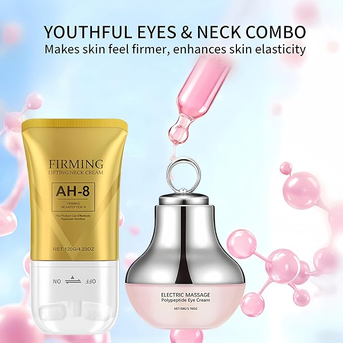 Neck & Eye Cream Firming Skin Care, Anti-Aging Eye Moisturizer, Smooth of Fine Lines, Skin Moisturizer, Visibly Reduces Neck Wrinkles and Eye Sagging Deep Moisturizing Skincare