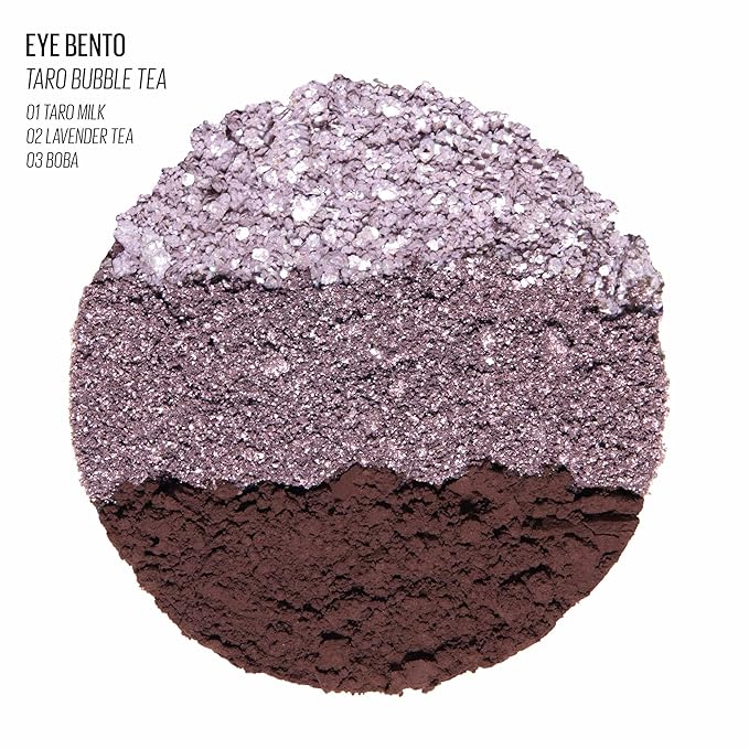 Kaja Beauty Bento Collection | Glitter + Shimmer + Matte | 20 Taro Bubble Tea - Mute Lavender | 2019 Best of Beauty Award in Glitter
