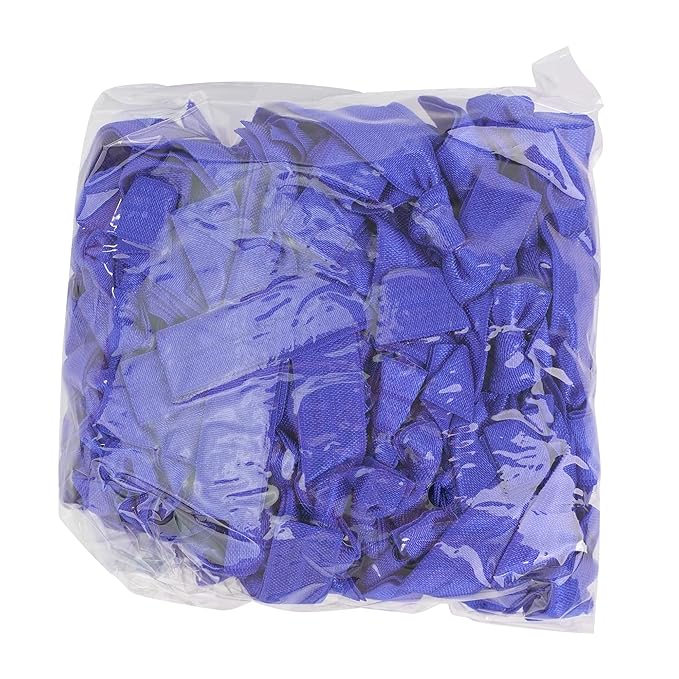 MEEDEE Royal Blue Hair Ties for Women - 100 Pack Soft Knotted Ribbon Hair Ties, No Crease, No Damage, Ouchless for Pony Tails, Yoga, and Elastic Bracelets