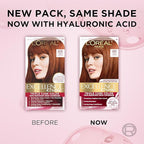 L'Oreal Paris Excellence Crème Permanent Hair Dye, Triple Care Hair Color with Pro-Keratine Complex for 100% Gray Hair Coverage, 6R Light Auburn, 1 Kit