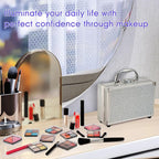 Makeup Kit for Teenager & Women Full Kit, All in One Makeup Set With The Small Cosmetic Train Case, Professional Makeup Kit, Makeup Gift Set for Women Girls (silver)