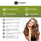 HERBBY Hair Color Shampoo for Gray Hair Coverage&Color Transform with 9 Herbal Extracts –Long Lasting(6-8 Weeks),Shiny,Evenly Colored,Instant Hair Dye Shampoo&Conditioner, 500 Ml (LIGHT BROWN COLOR)