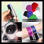Green Lip Stick, Eye Black Lipsticks for For Ghost Skeleton Halloween Costume Cosplay (Green)
