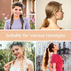 20 PCS Hair Tie Bracelets, 4 Styles Cute Elastic Bands for Thick or Thin Hair, Updated No Damage Beaded Boho Accessories for Girls and Women