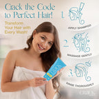 Crack HAIR FIX Shampoo with Twist Bottle | Moisturizing & Strengthening Sulfate-Free Formula | Protects Against Dryness, Reduces Breakage & Restores Shine | 8.5 Oz / 241 G