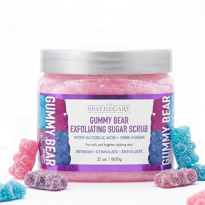 Body Scrub, Exfoliating-Nourishing-Refreshing-Smoothing Body Care 21 oz. (21 oz, Gummy Bear)