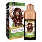 HERBBY Hair Color Shampoo for Gray Hair Coverage&Color Transform with 9 Herbal Extracts –Long Lasting(6-8 Weeks),Shiny,Evenly Colored,Instant Hair Dye Shampoo&Conditioner,500 Ml (AUBURN BROWN COLOR)
