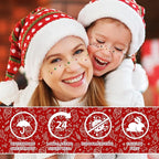8Pcs Christmas Face Makeup Patches, Glitter Freckles Face Tattoo for Teenagers & Young Women, Sparkle Freckles Waterproof Face Glitter Freckles for Christmas (8PcsI)
