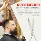 Suvorna Thinning Shears for Hair Cutting - 28 Teeth Razor Sharp Edge Hair Thinning Scissors for Blending and Layering - 6.5" Stainless Steel Texturizing Shears for Men and Women