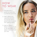 Beauty For Real Lip Gloss + Shine, Rebel Rebel - Deep Maroon Metallic - Non-Sticky Plumping & Hydrating Gloss - Light & Mirror In Cap - Contains Marine Collagen - 0.15 fl oz