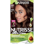 Garnier Hair Color Nutrisse Nourishing Creme, 413 Bronze Brown (Bronze Sugar) Permanent Hair Dye, 1 Count (Packaging May Vary)