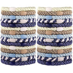 Funtopia 30 Pcs Hair Ties for Thick Hair - Bracelet Ponytail Holders, High Elastic Sports Accessories for Girls and Women, Mixed Color