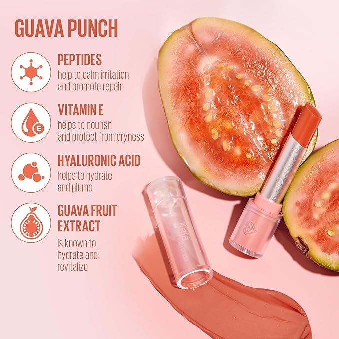 Kaja Juicy Glass Lip Balm | Plumping Lip Gloss Hydrating Lip Balm, Korean Beauty Tinted Lip Care, Moisturizing Lip Products, Nourishing Lip Moisturizer, Radiant Glow | Guava Punch, 0.15 oz