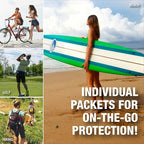 CoreTex Sun X 50 SPF Broad Spectrum Sunscreen Packets with Resealable Travel Bag - Pack of 15 Paraben, Oxybenzone, Octinoxate, & Oil Free Sunscreen - Water Resistant Up to 80 Minutes