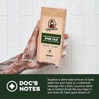 Dr. Squatch NEW Body Wash for Men with Nourishing, Natural Ingredients | No Paraben, Phthalate, Sulfate | Pine Tar (14 oz), Coconut Castaway & Wood Barrel Bourbon (8 oz, 2-Pack) & Body Scrubber