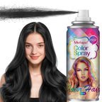 Black Hair Spray Temporary Hair Color Spray for Kids Women Men, Temporary Hair Dye, Root Touch Up Hair Color Dye,Washable Hair Spray Wax for Party Makeup, Halloween, Cosplay(120ML)