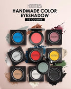 Orange Red Eyeshadow Matte Handmade Pressed Eyeshadow Palette With No Creasing High Pigmented Long Lasting Red Eye Shadow (OrangeRed)