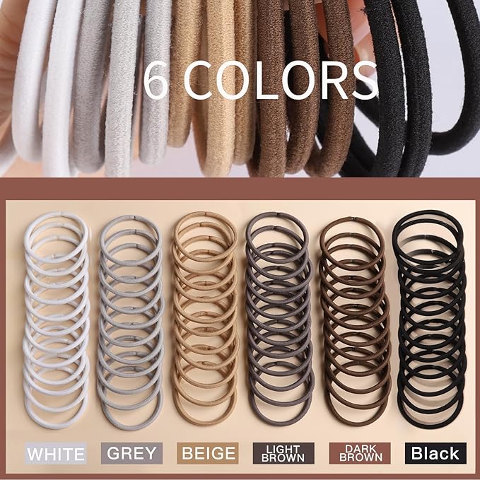 YGDZ Hair Ties for Thick Hair, 150 PCS Hair Elastic 5CM Ponytail Holders No Hair Damage, Rubber Bands for Hair, Elastic Hair Ties, Christmas Stuffers Xmas Gift Hair Accessories for Women, Men, Girls